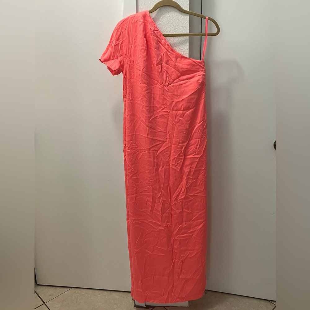 Banana republic 100% silk one shoulder dress - Picture 3 of 5